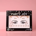Face gem stickers set in gold and brown resin rhinestones for festive makeup - HF-135 (Gold Rhinestone)