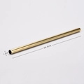 Pajita reutilizable de acero inoxidable dorado, diámetro 1,2cm y longitud 26,5cm - Acero Inoxidable Dorado 12*265cm