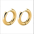 Orecchini a cerchio minimalisti in acciaio inossidabile placcati oro 18k - Cerchi 2,5*10 / Oro