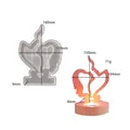Kissing couple silhouette silicone candle holder mold with 160mm height dimension - Couple Kissing Mold 02