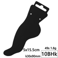 Black wavy cardboard display card for jewelry anklets and earrings 5x15.5cm size - 10BHK - Blank Style