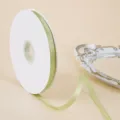 Nastro di raso verde chiaro, larghezza 1 cm, lunghezza 100 yard, ideale per pacchetti regalo. - 1.0cmx100 Iarda / Verde