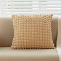 Beigefarbener Kissenbezug mit Waffelstruktur für Sofa im minimalistischen Stil - 45x45cm / Beige