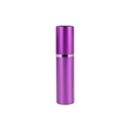 Sleek 5ml matte purple aluminum refillable perfume spray bottle with silver ring - Bright Purple