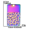 Ciondolo geometrico arcobaleno in acciaio inossidabile con misure e peso di 2,5 grammi - Pendaglio Colore Arcobaleno