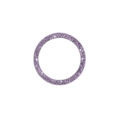 Close-up of sparkling purple crystal car engine start button decorative ring trim - Purple