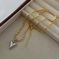 Goldperle Silbernes Herz
