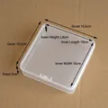 Square transparent PP plastic box for DIY storage 10.5x10.5x3cm with buckle lid - Square 10.5*10.5*3cm