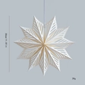 30cm cream white 3D paper star ornament with laser-cut patterns for Christmas tree - 30cm White 3D Multi-pointed Star