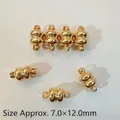 Golden corrugated cylindrical magnetic clasp for jewelry bracelets and necklaces - Burger Style / Rose Gold