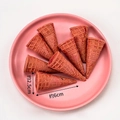 30pcs Pink waffle ice cream cones for cupcake toppers, 6cm length and 2.5cm diameter - Strawberry Mini Wafer Cones (30 Pcs)