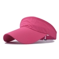 Dettaglio del tessuto a rete traspirante e della tesa lunga sul cappello rosa - Circonferenza della testa 55-60cm / Rosa Rossa