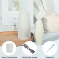 Silicone gear candle mold set including cotton wick, metal holder and awl tool - Gear Connection Rod Candle Mold + Tool Set 2