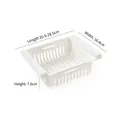 Organizer frigo bianco retrattile con lunghezza regolabile e design per drenaggio - Bianco