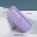 Bigodino adesivo viola per frangia, diametro 4cm e lunghezza 10,5cm, leggero e pratico - Grande / Viola