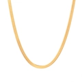 Minimalist gold-plated stainless steel flat snake chain necklace with polished finish - 4mm Blade Snake Chain