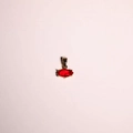 Elegant gold pendant necklace with a large oval-cut red birthstone in a prong setting - July Pendant Only-Ruby Zirconia