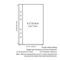 A6 long transparent 6-hole card sleeve insert for photo binder 11x20.2cm dimensions - A6 Long 1-Pocket Pages 10 Sheets 21#