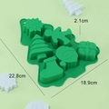 Moule de Noël en silicone vert avec motifs de sapin et bonhomme de pain d'épices - YH677-Vert Noël Mixte