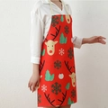 Christmas apron with red reindeer and snowflake print for festive party decorations - Snowflake Reindeer