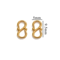 18k vergoldete Edelstahl S-Haken Schmuckverbinder, 5mm x 9,5mm DIY Verschlüsse - Kleiner S-Verschluss (5mmx9.5mm) / Gold