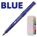 Blue inkless everlasting pencil with ergonomic grip and classic metal clip design - Small Rod HB / Blue