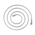 Minimalist silver stainless steel snake chain necklace with lobster clasp for men and women - Length 55cm / Silver (Width 1.5mm)