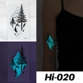 Luminous geometric forest temporary tattoo Hi-020 glowing in dark for music festivals - Hi-020 (Geometric Forest)
