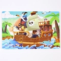 20-piece wooden jigsaw puzzle for toddlers featuring a colorful cartoon pirate ship scene - Pirate Ship
