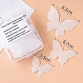 66 pieces of white edible rice paper butterflies in three sizes for cake decoration - White Edible Wafer Paper Butterfly Thin 66Pcs