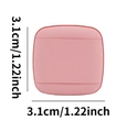 Pink square mini finger powder puff for makeup, 3.1cm size with fine sponge texture - Square Finger Powder Puff Rose Red