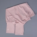 Detail of light pink ice silk sun sleeves with thumb holes and white logo on the cuff - M / Pink