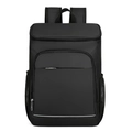 Mochila térmica negra con múltiples bolsillos para picnics y acampadas al aire libre - 44*30*18cm / Negro