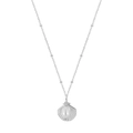 Collana in argento sterling S925 con ciondolo a conchiglia e perla d'acqua dolce - Argento 925 / Argento (GPN83-P)