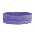 Elastic purple sports headband with breathable knit texture for yoga and running - Purple