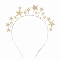Elegante cerchietto dorato con stelle di strass scintillanti su una sottile base di metallo - Filo di Rame Dorato