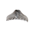 Grey marble pattern square hair claw clip made of premium acrylic resin finish - 9CM Hanger Style-Gray