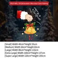 Golden Santa Claus static window sticker with bell, available in five sizes up to 120x165cm - Small / Sduv-600