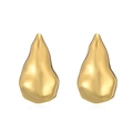 Detailaufnahme goldener Tropfenohrringe mit glatter Textur und elegantem Metallglanz - Ohrringe / Gold