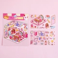 3D PET Strawberry Cottage sticker set with miniature furniture and cute characters - Strawberry Cottage