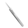 Silver stainless steel cell tweezers for blackhead removal and precision grooming - S5 Straight Tweezer (Bulk)