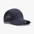 Dark grey quick-dry outdoor baseball cap with black mesh side panels for breathability - Adjustable / Navy Blue