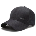 Dunkelgraue Herren-Baseballkappe mit CAP G-SPORT Metall-Logo und Canvas-Struktur - Verstellbar / Grau