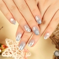 JP2700-Grey White Gradient Glitter Snowman