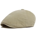 Classic beige corduroy flat cap for women and men featuring a textured vintage design - Off White