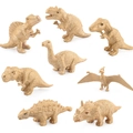 8-piece set of golden Jurassic dinosaur toy figurines including T-Rex and Triceratops - 8 Pcs Golden Dinosaur Set