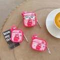 Pink Lotso bear silicone case for AirPods Pro 2 with strawberry charm and metal carabiner - Strawberry Bear Plush Carabiner / AirPods 1/2 Gen