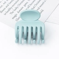 Matte light blue square hair claw clip for women in elegant Morandi blue finish - PC Material / Matte Sky Blue