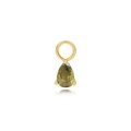 Colgante de Circonia Amarillo-Verde Gota de Agua / A3271-Dorado (Piedra Verde)