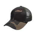 Detail van jungle camouflage patroon en ademend mesh op de trucker baseballpet - Verstelbare Eén Maat / Jungle Mix Camouflage Stijl 2